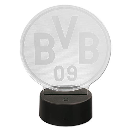 Borussia Dortmund Unisex Bvb-logolampe Dekoration, schwarzgelb, Einheitsgröße EU
