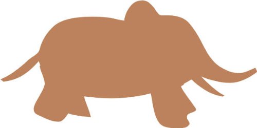 INDIGOS UG - Wandtattoo - Wandaufkleber - haselnussbraun w050 Elefant Afrika 120x59 cm