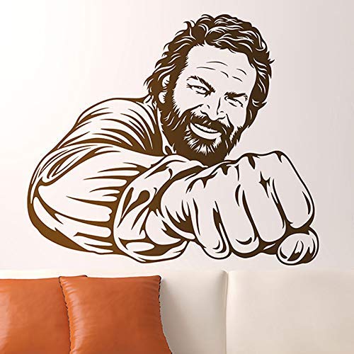Aufkleber Wandbild Bud Spencer Berühmte Berühmte Italienische Komiker Schauspieler Porträt Vinyl Deco Humorvolle Wanddekoration75X88Cm