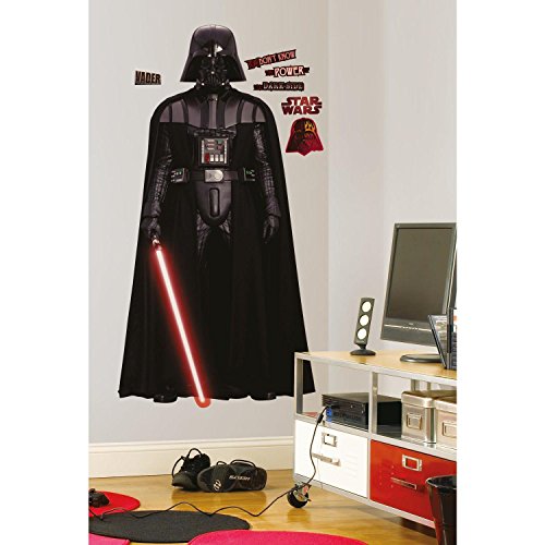 RoomMates RM - Star Wars Darth Vader Wandtattoo, PVC, bunt, 68.5 x 9 x 6.5 cm