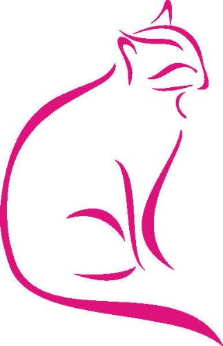 PEMA INDIGOS UG - Wandtattoo Wandsticker Wandaufkleber Aufkleber D308 Tagträumen Katze 160x103 cm - pink