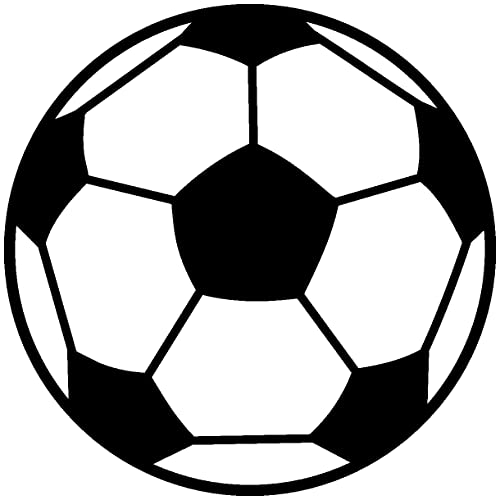 Samunshi® Wandtattoo Fußball Wandaufkleber Fussball in 4 Größen und 19 Farben (30x30cm schwarz)