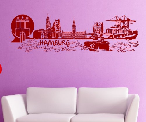 Wandtattoo Hamburg Meine Perle Skyline