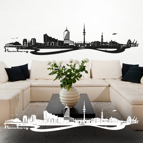 Wandtattoo Hamburg Meine Perle Skyline