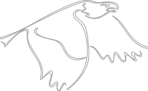 PEMA INDIGOS UG - Wandtattoo Wandsticker Wandaufkleber Aufkleber D359 Fliegender Adler Vogel 120x74 cm - weiß