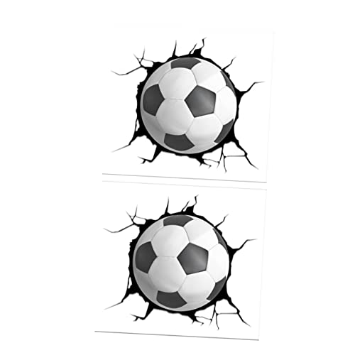 ULDIGI 2 Blätter Fußball-Aufkleber kaputtes Wandtattoo kaputte wandtattoos fußball wall stickers for room wandsticker fussball kinderzimmer aufkleber Dekoration im Fußballraum PVC