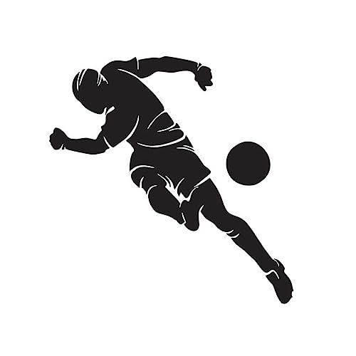 GARVALON 1Stk Fußball-Tapete wall stickers for room metall wanddeko Wandtattoo für Kinderzimmer metallwanddeko Fußball-Wandaufkleber kugel wandtattoos wandtattoo hause Black
