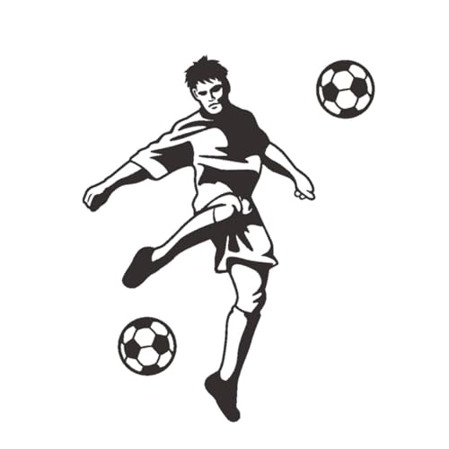 SECFOU Kugel Wandtattoos Wandtattoo Hause Wandtattoo Fußball Sport-vinyl-wandtattoos Wandtattoo Fußballspieler Wandgemälde Fußball Wandtattoo Fußball-vinyl-aufkleber Tapeten
