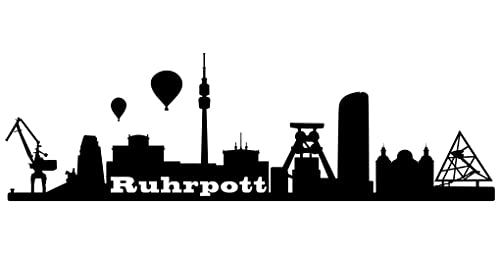 Samunshi® Wandsticker Ruhrpott Skyline 30x9cm