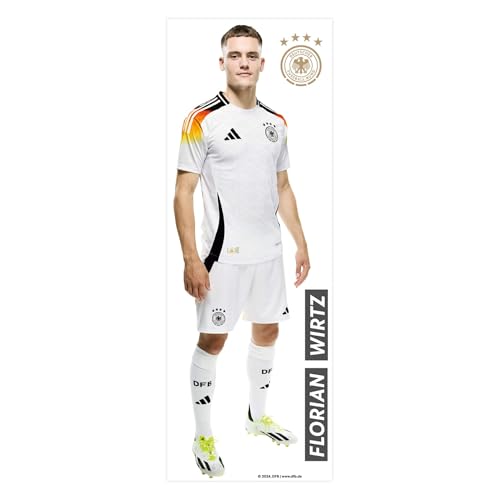 K&L Wall Art DFB Wandsticker Deutsche Nationalmannschaft Wandtattoo Fußballspieler Logo Fußball Trikot - Offizielles Lizenzprodukt (Wirtz, 48x140 cm, DFB)