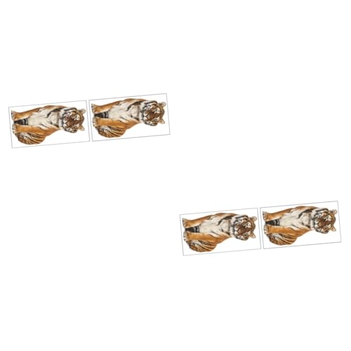 PartyKindom 2 Sätze Wandtattoo Tiger Teiliges Kreative Wanddekoration Für Innenräume Selbstklebend Und Leicht Abnehmbar Für Fenster Wände Und Türen Hochwertigem Langlebig Und 2 Stück * 2