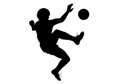 Wandtattooladen Wandtattoo - Fußball Volley Größe:60x77cm Farbe: glasdecor