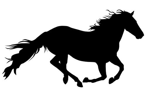 das-label Wandtattoo Pferdesport „Pferd_006“ in 4 Größen Outdoor schwarz, Größe L