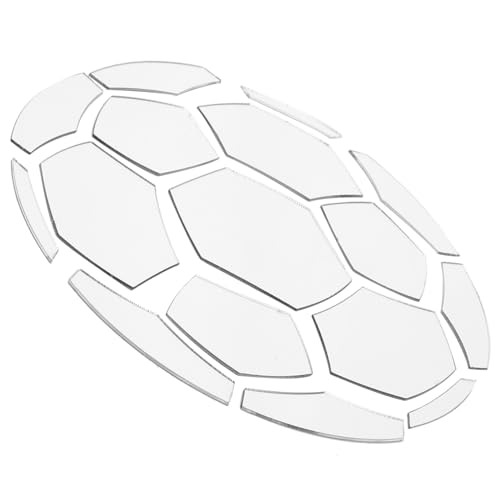 Gadpiparty Fußball-spiegel-wandaufkleber Wandtattoo Fußball Spielzimmer Klebstoff Spiegelband Spiegelwand Künstlich Fußballspiegel Abziehbilder Heimwerken Spender Auto Silver Acryl
