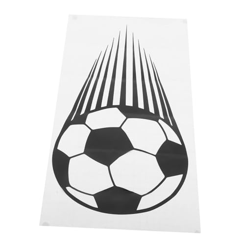ORFOFE Abnehmbarer Wandaufkleber Entfernbare Wandaufkleber Fußball-fensteraufkleber Eckbrotkasten Fußball Wandtattoo Fußball-hintergrund Abnehmbare Aufkleber Snf Fußball Fußballtür Black
