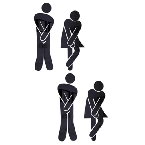 ibasenice 4 Stück kleine Steine ​​zum Basteln wc wandtattoo Gewicht für Hahn Toilettenaufkleber für Männer und Frauen mann und frauen wc zeichen Wandaufkleber das Schild Fräulein