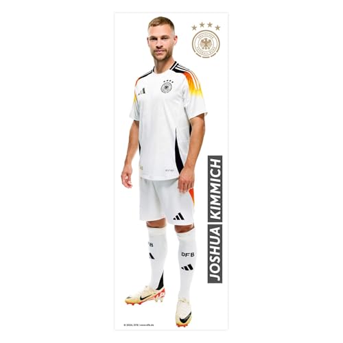 K&L Wall Art DFB Wandsticker Deutsche Nationalmannschaft Wandtattoo Fußballspieler Logo Fußball Trikot - Offizielles Lizenzprodukt (Kimmich, 30x90 cm, DFB)