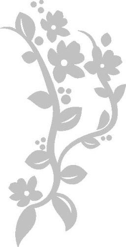 PEMA INDIGOS UG - Wandtattoo Wandsticker Wandaufkleber Aufkleber D419 schönen Orchideen 40x20 cm - Silber