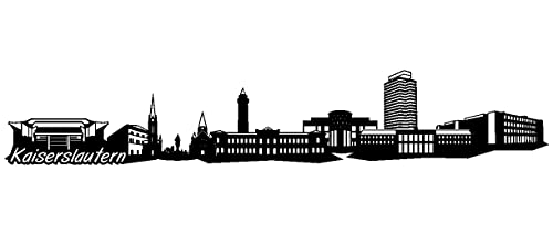 Samunshi® Wandtattoo Kaiserslautern Skyline Wandaufkleber 150 x 26cm schwarz