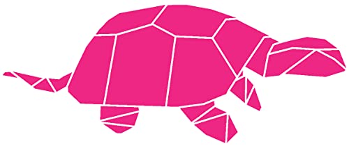 Samunshi® Origami Schildkröte Wandtattoo 80 x 32cm pink