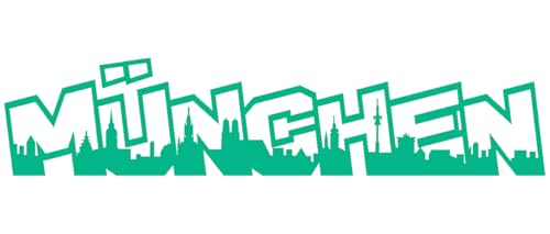 Skyline4u München Wandtattoo Schriftzug Wandaufkleber 50 x 10,9cm türkis