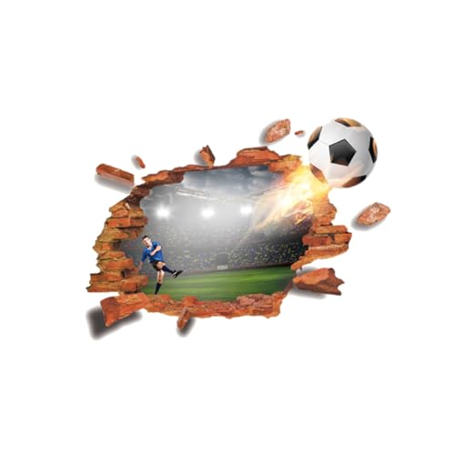 Homoyoyo Wandtattoo Fußball wandbild im jungenzimmer Wohnkultur Tapete Wandbild durch das Wandtattoo Sportdekor aufkleber gerissenes Wandtattoo Wandtattoos Fernsehen Wandgemälde 3d