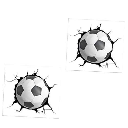 VICASKY 2 Blätter Fußball-Aufkleber kaputte wand fußball aufkleber Wanddekorationen im Wohnzimmer wall stickers for room wandsticker fussball kreative wandtattoos Wandtattoo Fußball