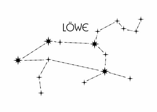 Wandtattooladen Wandtattoo - Sternbild - Löwe Größe:70x43cm Farbe: braun