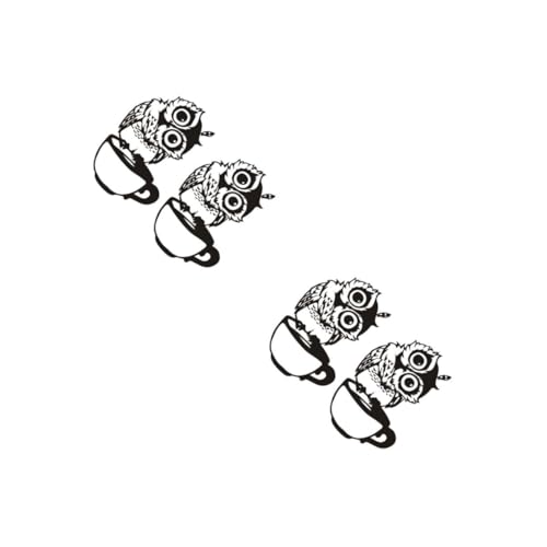 2 Sätze Wandtattoos Entfernbare Wandaufkleber Raumaufkleber Wandtattoo Eule Black 2 Stück * 2 OSALADI