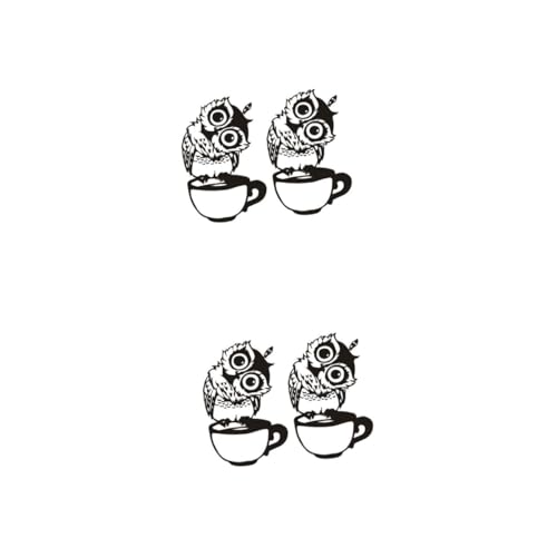 DOITOOL 2 Sätze Raumaufkleber Entfernbare Wandaufkleber Wandtattoo Eule Wandtattoos Black 2 Stück * 2