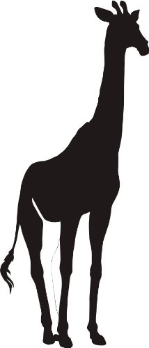 INDIGOS WG10040-70 Wandtattoo w040 Giraffe Afrika Tier Dschungel Wüste Wandaufkleber 80 x 34 cm, schwarz