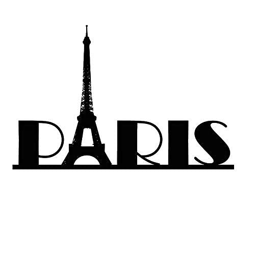 Wahrzeichen Paris Eiffelturm Wandaufkleber Wohnzimmer Sofa Hintergrund Dekoration Vinyl Wandtattoo 62X44Cm