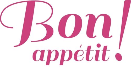 CLICKANDPRINT Aufkleber » Bon appetit!, 40x19,9cm, Pink • Wandtattoo / Wandaufkleber / Wandsticker / Wanddeko / Vinyl