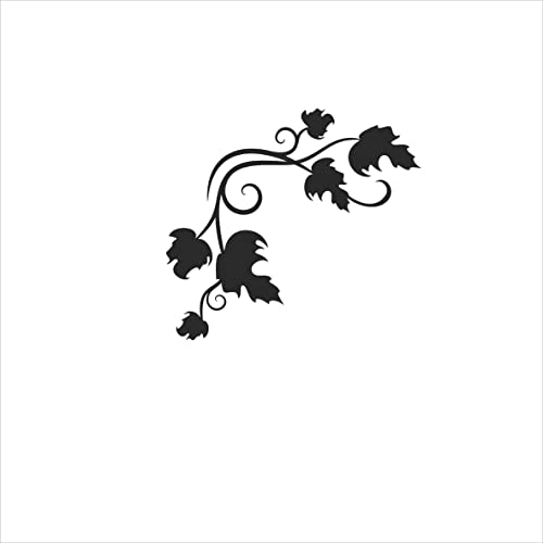 PEMA Wandtattoo Wandsticker Wandaufkleber Aufkleber f59 sehr schönes Tribal mit Blättern und Zweigen 120x109 cm - glasdekor - Dekoration Küche Bad Büro Hotel