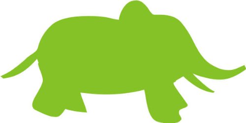 INDIGOS UG - Wandtattoo - Wandaufkleber - lindgrün w050 Elefant Afrika 120x59 cm