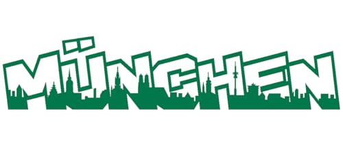 Skyline4u München Wandtattoo Schriftzug Wandaufkleber 50 x 10,9cm grün