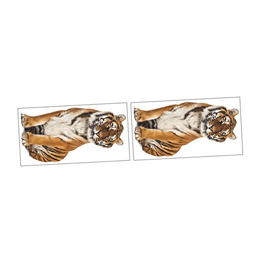 EXHUMKY 2 Stück Wandtattoo Tiger Kreative Wandsticker für Innenräume Abnehmbare Tiger Dekoration Hochwertige Wandaufkleber für Fenster Wände und Türen