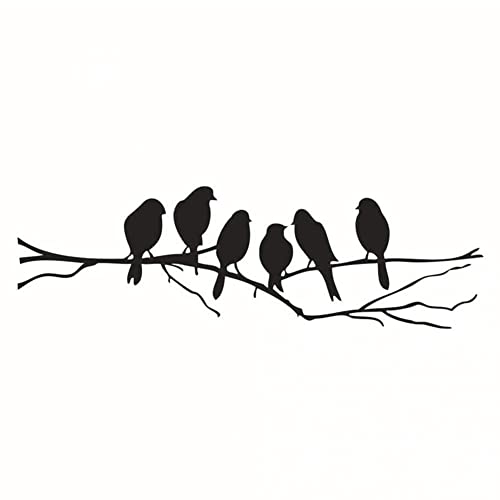 Vögel Auf Baum Vinyl Wandtattoo Wandaufkleber Abnehmbare Kunst Tapeten Für Schlafzimmer Wohnzimmer Kinderzimmer DIY Garten Handwerkzeuge Langlebig Solide