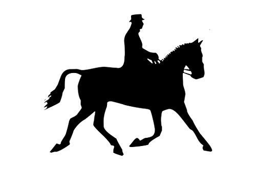 das-label Wandtattoo Pferdesport „Pferd_014“ in 4 Größen Outdoor schwarz, Größe M