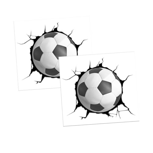 IWOWHERO 2 Blätter Fußball-aufkleber Fußball Abziehen Und Aufkleben Jungen Fußball Fußballplakat Cartoon-aufkleber Für Kinder Wand Fußball Wandtattoo Kinder Astetische Raumdekoration Pvc