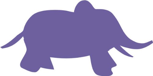 INDIGOS 4250380592343 Wandtattoo w050 Elefant Afrika 80 x 40 cm, violett