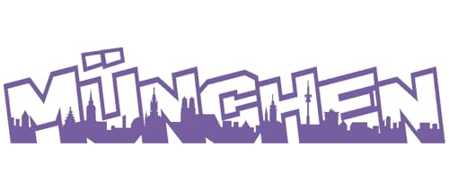 Skyline4u München Wandtattoo Schriftzug Wandaufkleber 50 x 10,9cm Lavendel