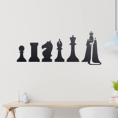 Schach Spiel Evolution Wandtattoo Wandaufkleber Wall Sticker - Dekoration, Küche, Wohnzimmer, Schlafzimmer, Badezimmer