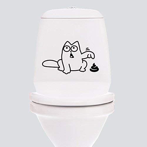 Ambiance-Live Wandtatoo Lustige Katze - 15 x 25 cm, Senfgelb