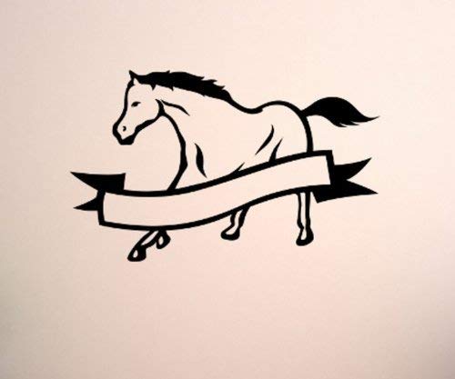 Wandtattoo Pferd Sport Rennsport Wand Tattoo Sticker Aufkleber Wandtattoo 1B022, Farbe:Beige glanz;Breite vom Motiv:35cm