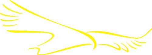 INDIGOS UG - Wandtattoo Wandsticker Wandaufkleber Aufkleber D328 fliegenden Adler 80x29 cm - gelb