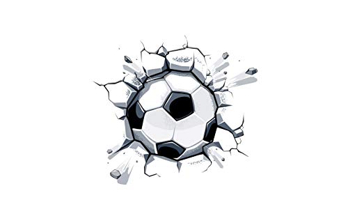 Osomhome Wandtattoo Kinderzimmer Fussball Fußball (100x90cm) | Kinderzimmer Junge & Mädchen | Wandsticker Fußball Wanddeko | Wandaufkleber Wandbild Kinderbilder | Fußbalspieler Fußballer os7405