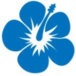 PEMA INDIGOS UG - Wandtattoo Wandsticker Wandaufkleber Aufkleber - HI05S1 schöner moderner Hibiskus Hibiscus - Küche Dekoration Kinderzimmer - 20 Stück, blau