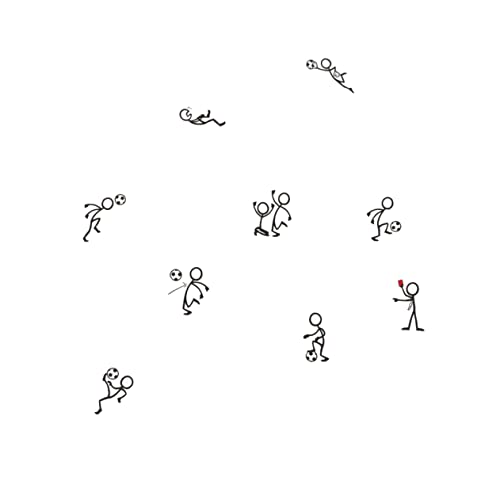 DOITOOL Wandtattoo Fußball Wandaufkleber Set Kreative Fußball Wandbilder Für Kinderzimmer Selbstklebende Dekoration Sportliche Wandsticker Für Zuhause