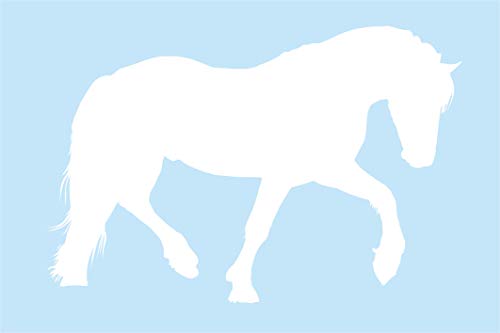 das-label Wandtattoo Pferdesport „Pferd_001“ in 4 Größen Outdoor weiß/Größe S